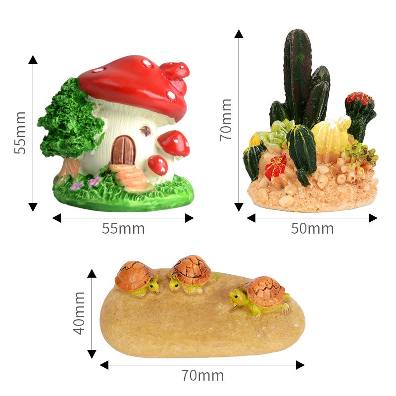 Аквариум Ландшафтный материал Микро Ландшафтный дизайн Украшение для аквариума Маленькие украшения Аквариум Украшение из смолы Моделирование украшения