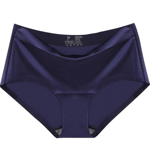 Fat mm enlarged and fattened seamless comfortable and sexy glossy mid-waist women's underwear
