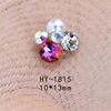 Diamond for manicure, metal accessory with rhinestones for nails, shiny nail decoration, nail stickers, Japanese and Korean