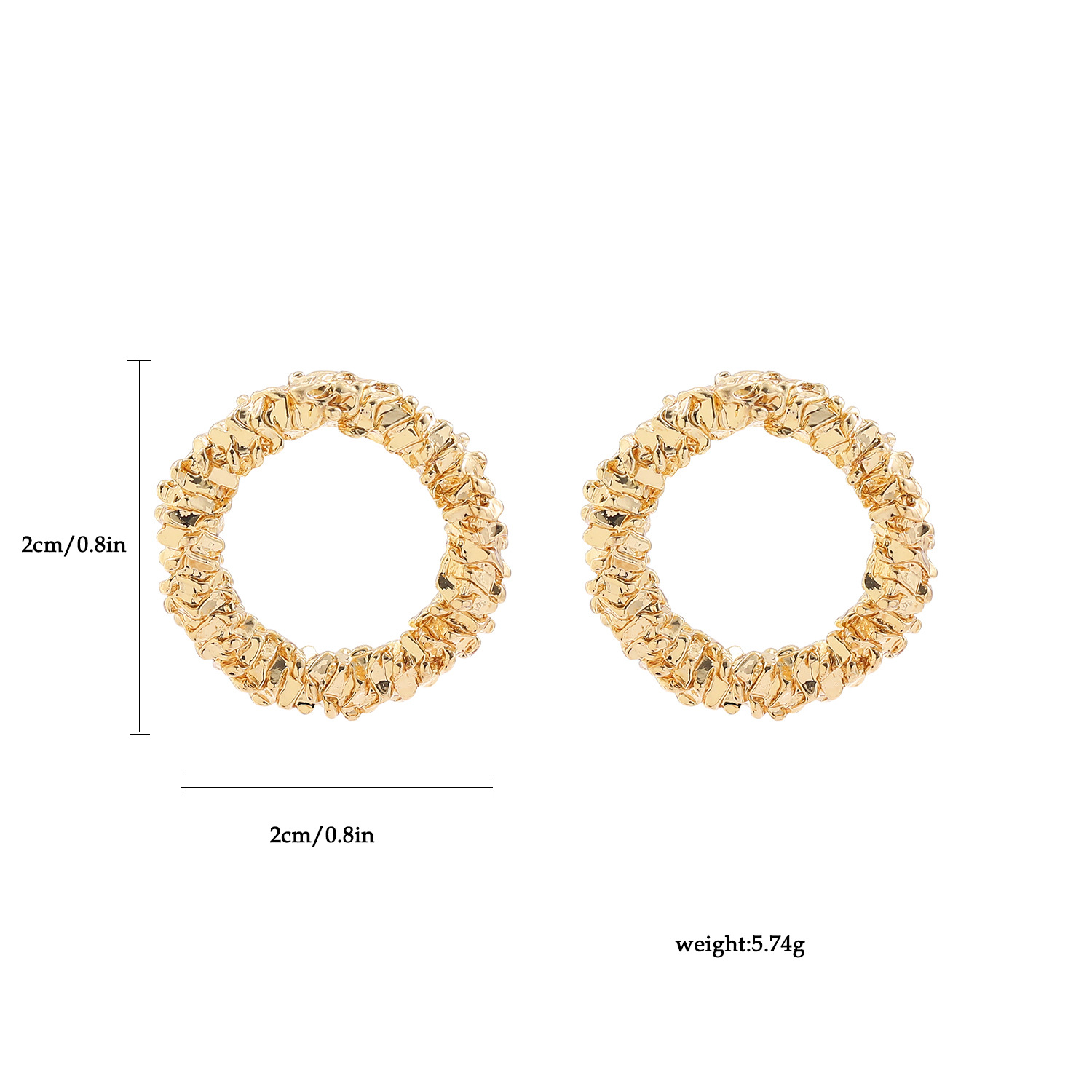 Retro C Shape Plating Alloy No Inlaid Earrings display picture 6