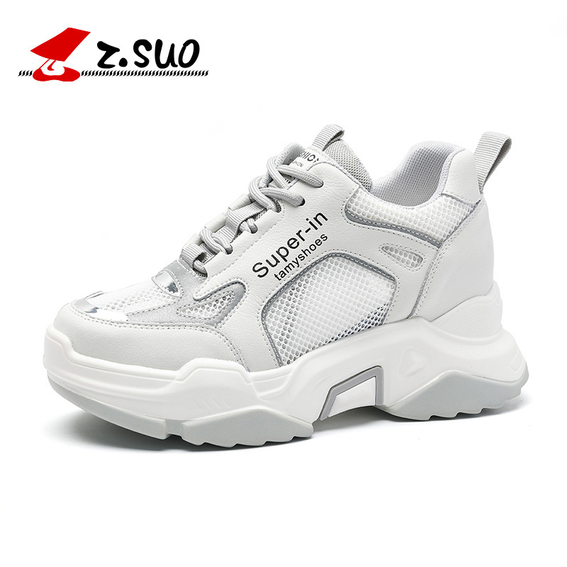 The thickness of the bottom Women's Shoes Diddy 2020 new pattern leisure time ventilation Noctilucent Raised shoes Ladies Sporty Single shoes