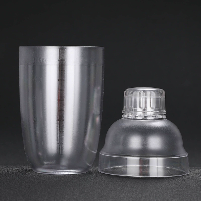 Transparent plastic shaker scaled for a tea shop, set, PC-plastic