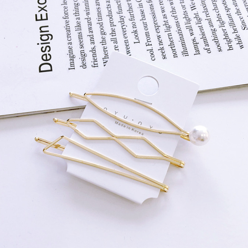 Fashion Geometric Alloy Plating Artificial Pearls Hair Clip 1 Set display picture 17