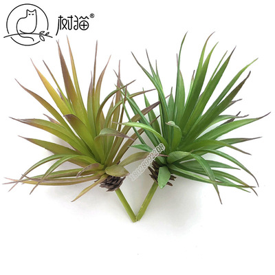 simulation Succulent plants Big sword Plastic flowers Fake plants Cold platter 3d plastic cement Green plant Door flower arrangement decorate