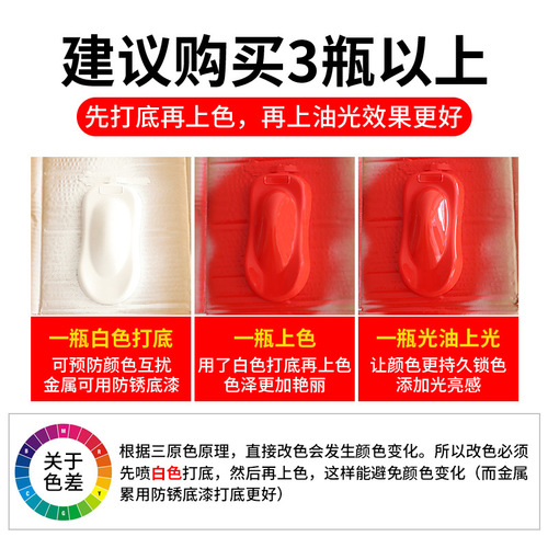 Jiuniuxing car color changing spray paint manufacturer 450ml gold black and white anti-rust paint scratch repair self-spray paint