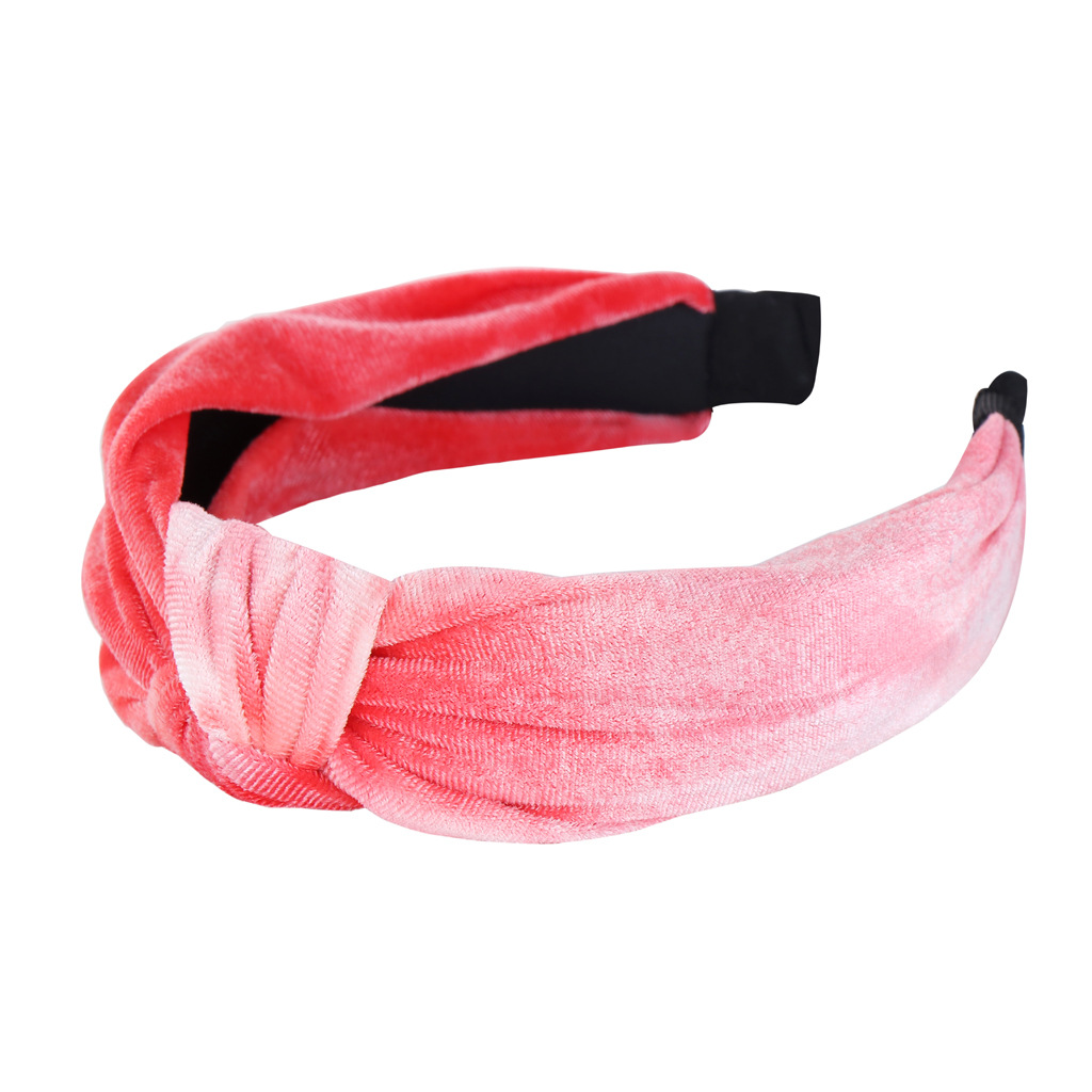 Korea's New Wild Tie-dye Hair Hoop Headband Trend Velvet  Hairband Nihaojewelry Wholesale display picture 9