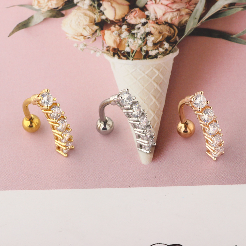 Labret piercing jewelry detail image