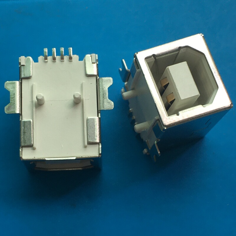 Smd B Female Base USB Bf 4P Full Smt Fish Fork Feet B Female 2.0 Full Patch Pillar Computer Port