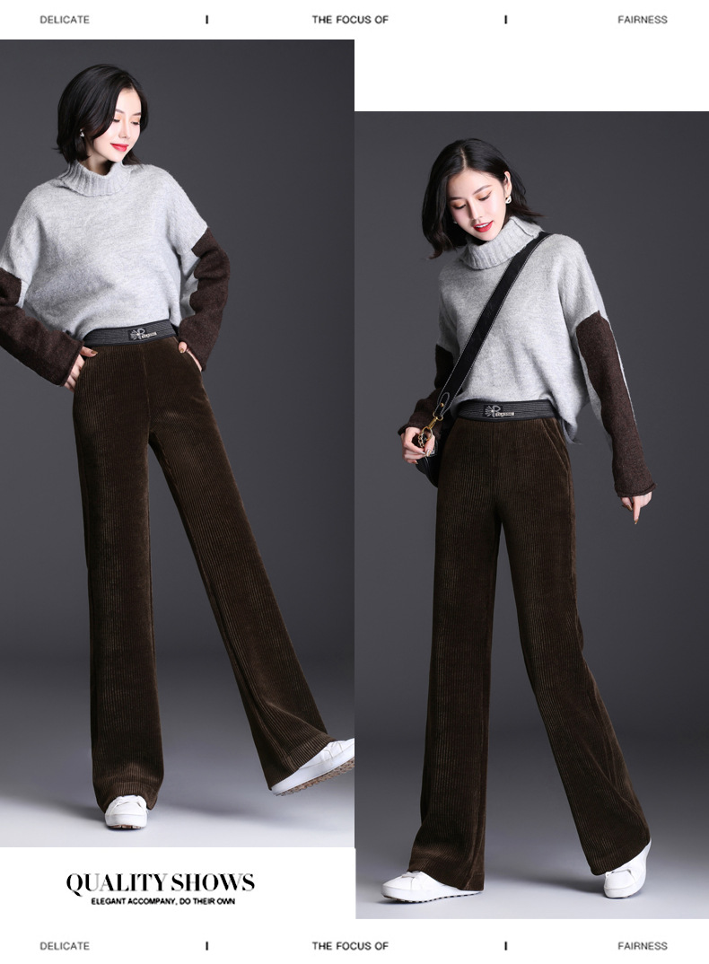 Fashion thickened elastic waist pants NSYY12809