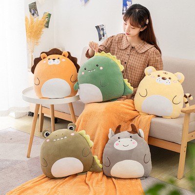 air conditioner blanket Pillows Dual use automobile Cushion Two-in-one fold Office Pillow Siesta Flannel quilt