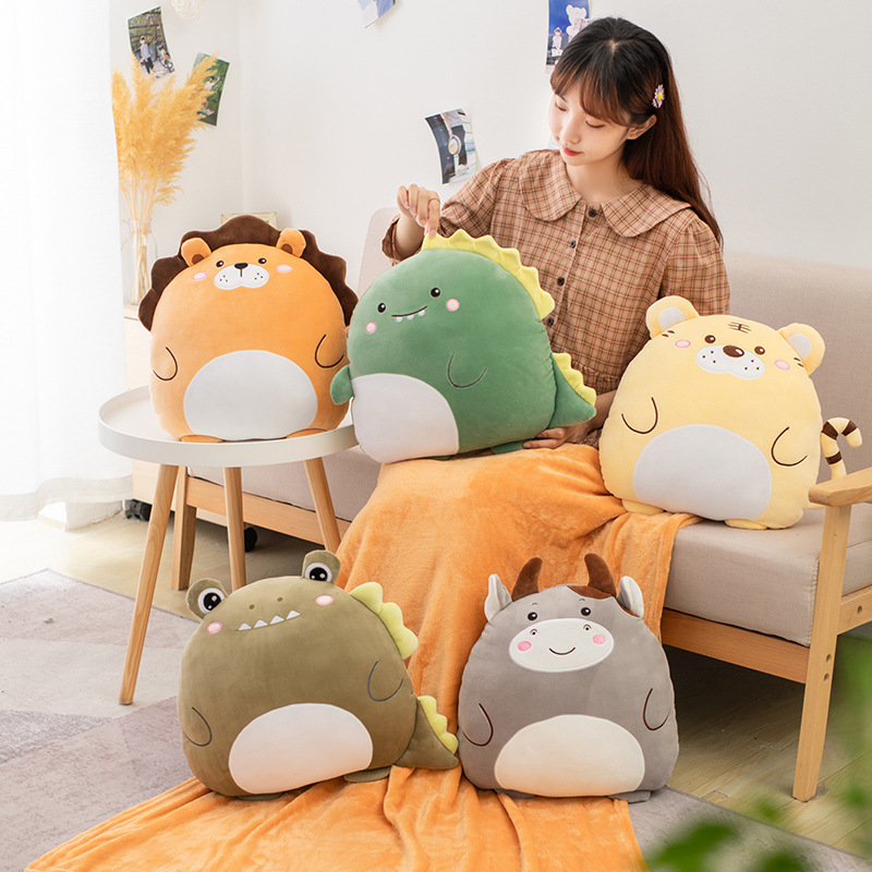 air conditioner blanket Pillows Dual use automobile Cushion Two-in-one fold Office Pillow Siesta Flannel quilt