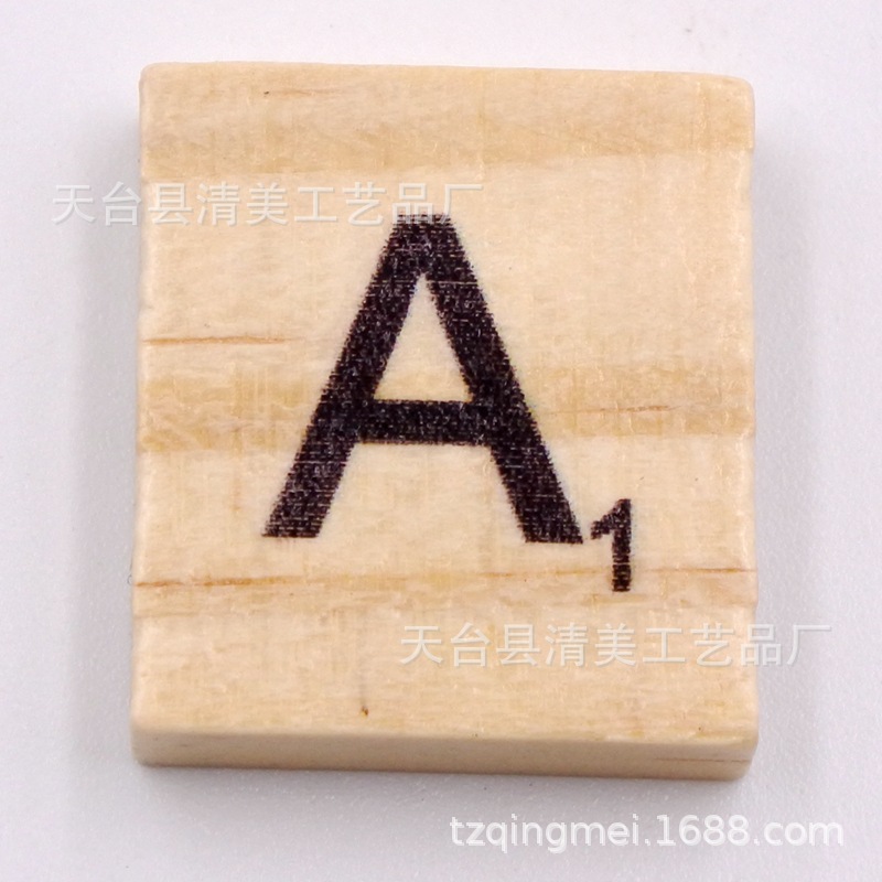 Cubo de pino 26 letras en inglés madera natural letras en inglés unidad 26 letras piezas de madera letras en inglés