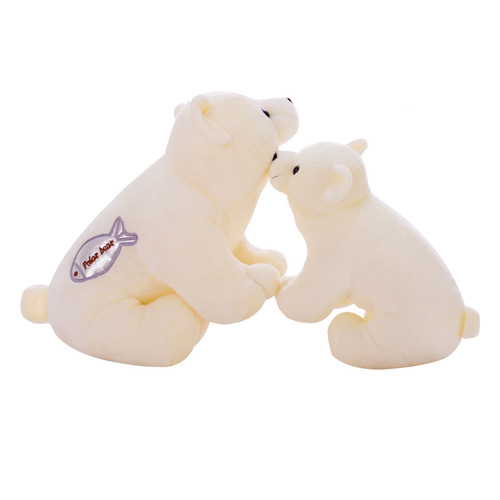 Polar Bear Doll New Simulation Little White Bear Plush Toy Printed LOGO Doll Holiday Gift Manufacturer Wholesale