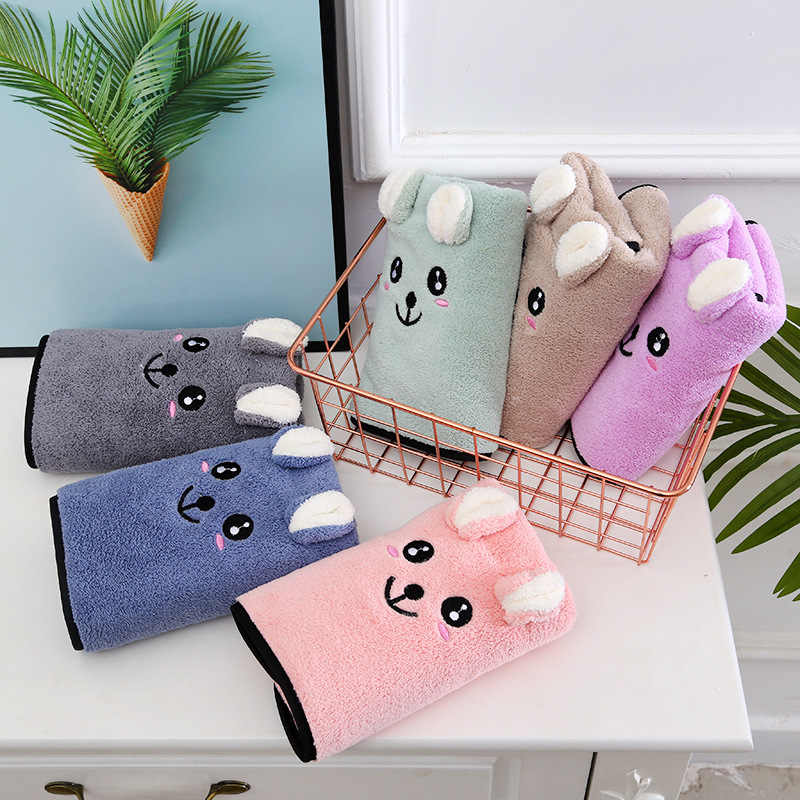 High-Density Coral Velvet Edged Towel 35*75 Couple Face Towel Spot Wholesale Dry Hair Towel Absorbent Soft Face Towel High-Density Coral Velvet Edged Towel 35*75 Couple Face Towel Spot Wholesale Dry Hair Towel Absorbent Soft Face Towel