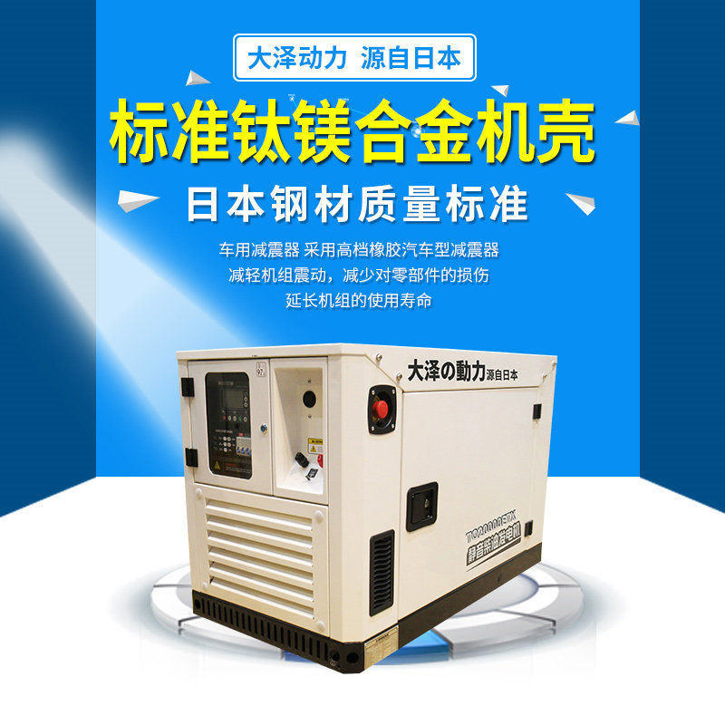 船舱用大泽动力18KW水冷静音柴油发电机 微型220V380V TO20000ETX