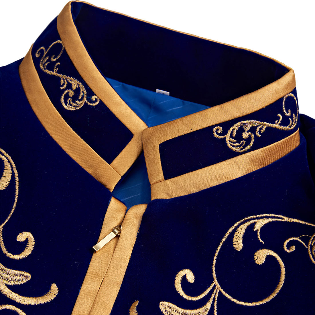 ragazzo Ragazzo Abito da uomo europeo e americano bianco da corte Principe Giacca ricamata in oro Costume da cantante transfrontaliero_voghion.com