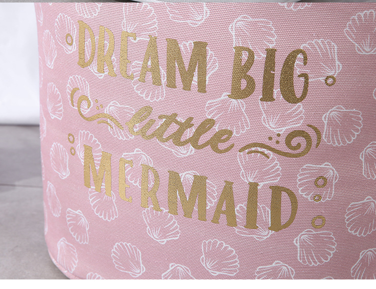 Cartoon Mermaid Printing Cotton And Linen Home Storage Bucket Wholesale Nihaojewelry display picture 11