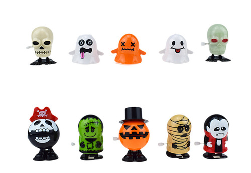 12 Christmas gift sets for children Halloween pumpkin clockwork walking ghost small toys hot sale