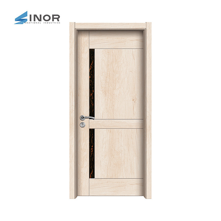 Puerta de dormitorio tallada plana puerta interior simple conjunto completo Puerta de refuerzo ecológico puerta compuesta puerta de cristal de carbono puerta sin pintura