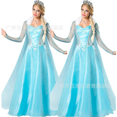 萬聖節公主裙成人服裝冰雪奇緣愛莎艾沙艾莎公主裙cosplay化妝舞