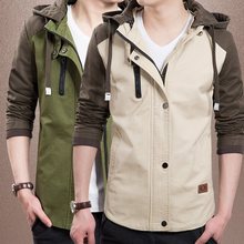 korean men's slim casual jackets coat  男士休闲水洗夹克外套