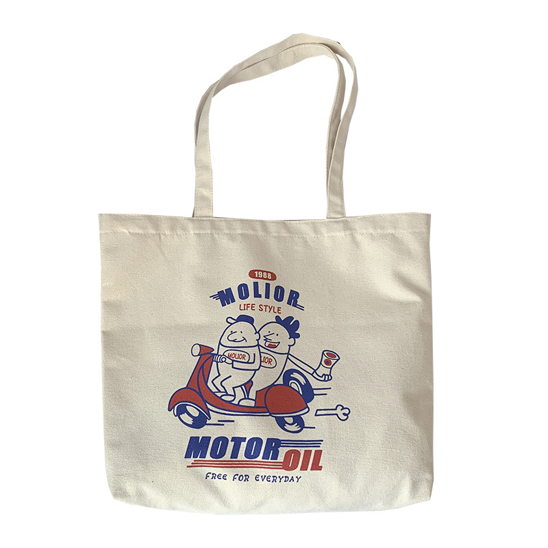Nueva bolsa de lona de gran capacidad de hombro de Las Mujeres de estilo Coreano artístico ulzzang Hong Kong estilo retro estudiante ins bolsa de tela de las mujeres