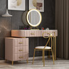 Nordic marble dressing table, chair combination small apartment bedroom makeup table, red homestay, drawer drawer dressing table