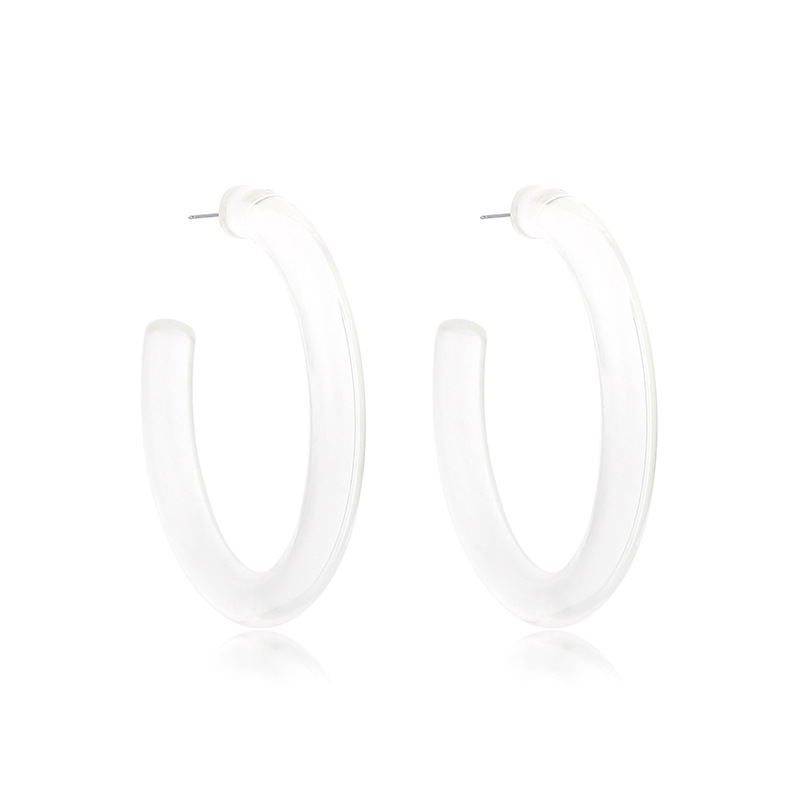 Fashion Geometric Circle C-shaped Earrings Niche Acrylic  Women's Earrings display picture 8