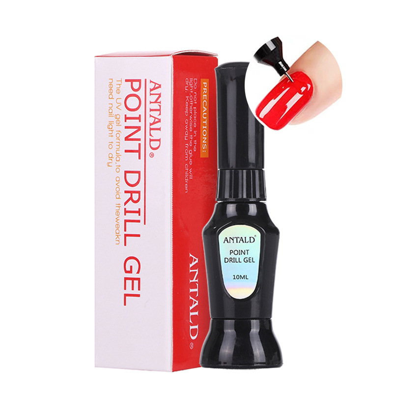 填缝笔针刷两用点钻胶10ml UV封钻贴花饰品胶水美甲免洗粘钻胶