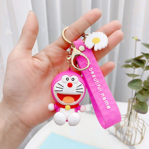 Wholesale Cartoon Anime Doraemon Keychain Cute Jingle Cat Keychain Ring Bag Pendant Doraemon Gift