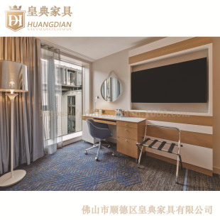 Customized Production of Star Hotel Room Furniture with Pictures, Large Bed Room Complete Suite Furniture, Direct Manufacturer TF34