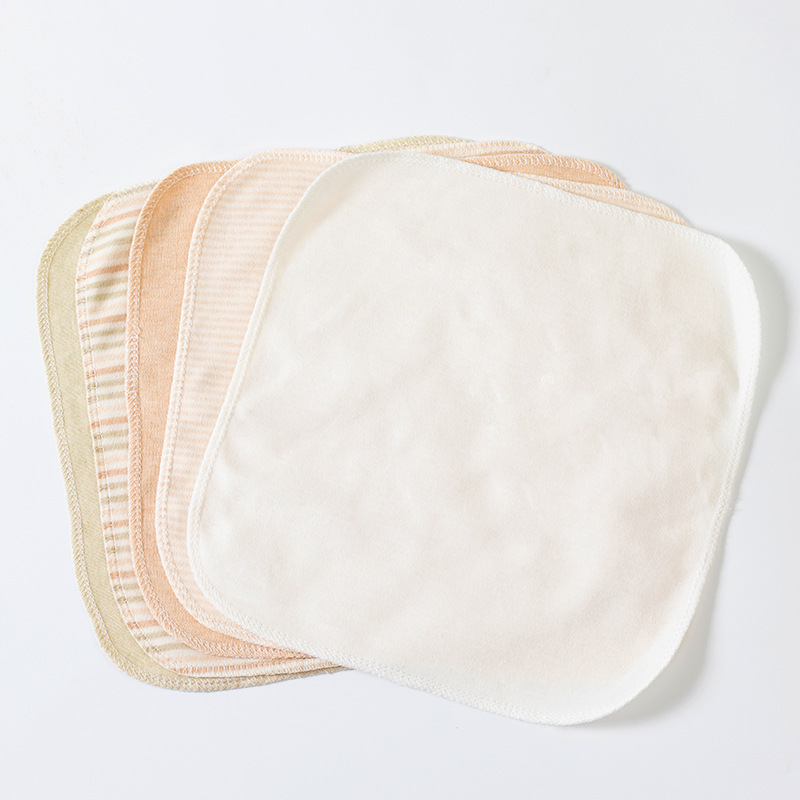 Bebé Toalla de saliva toalla cuadrada recién nacido cara limpie nariz toalla bebé pañuelo cinco paquete en stock al por mayor