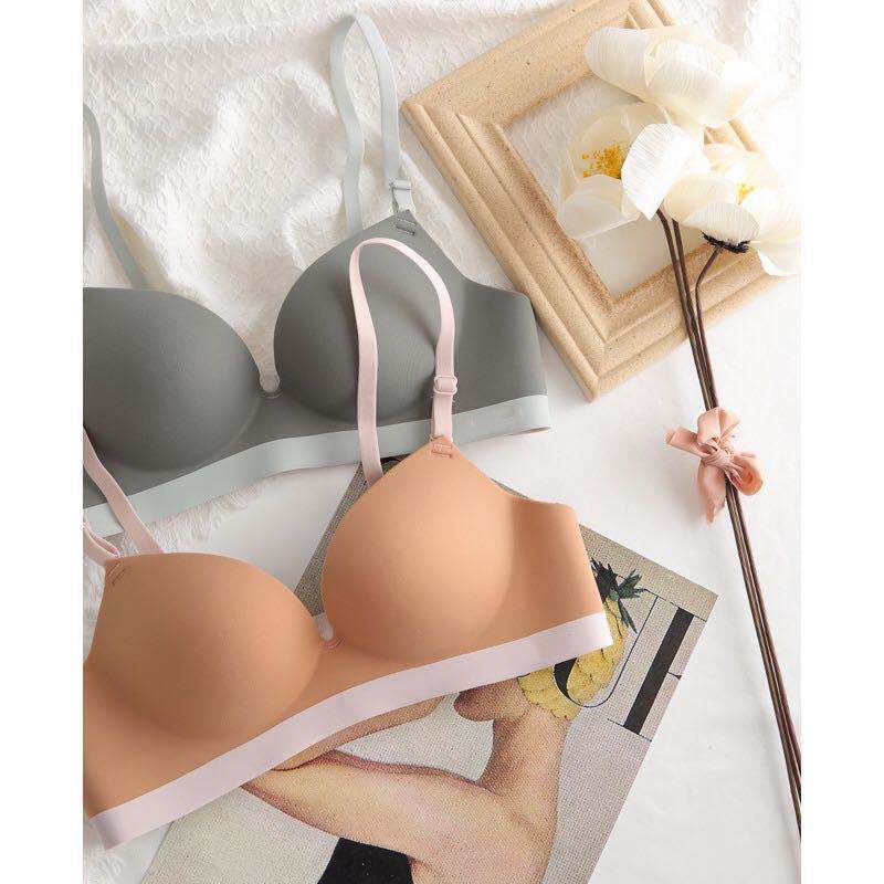 Seamless Underwear Women's back bra push up small chest one-piece wireless thickened girl bra suit