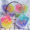 Pearl grid Flower mud decompression Blistering Fast Same item Lunch box Crystal Mud