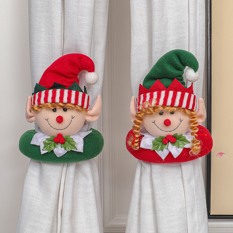 2022 new Christmas decoration elf curtain buckle creative doll curtain rope doll door hanging ornaments 2022 new Christmas decoration elf curtain buckle creative doll curtain rope doll door hanging ornaments