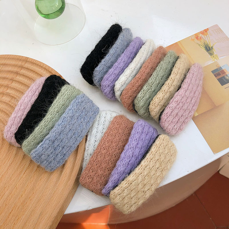 Sweet Bb Clip Knitted Hairpin Wool Hairpin display picture 4