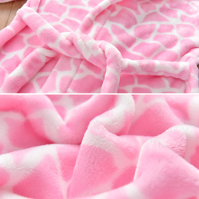 어린이 목욕 가운 플란넬 2024 새로운 가을  가을 겨울 소년 파자마 소녀 산호 양털 홈 의류 트렌디