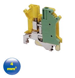 代理天逸TAYEE 4平方 接地端子J42-4D通用型接地接线端子黄绿端子