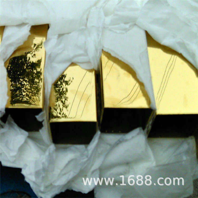 201拉丝玫瑰金不锈钢方管15*15  304镜面黑钛金圆通外径18*18