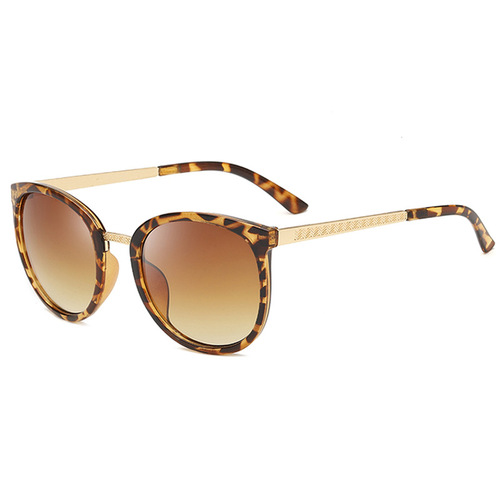 Export small fragrance 3126 frame round metal legs UV protection European and American retro men's and women's same style trend sunglasses 