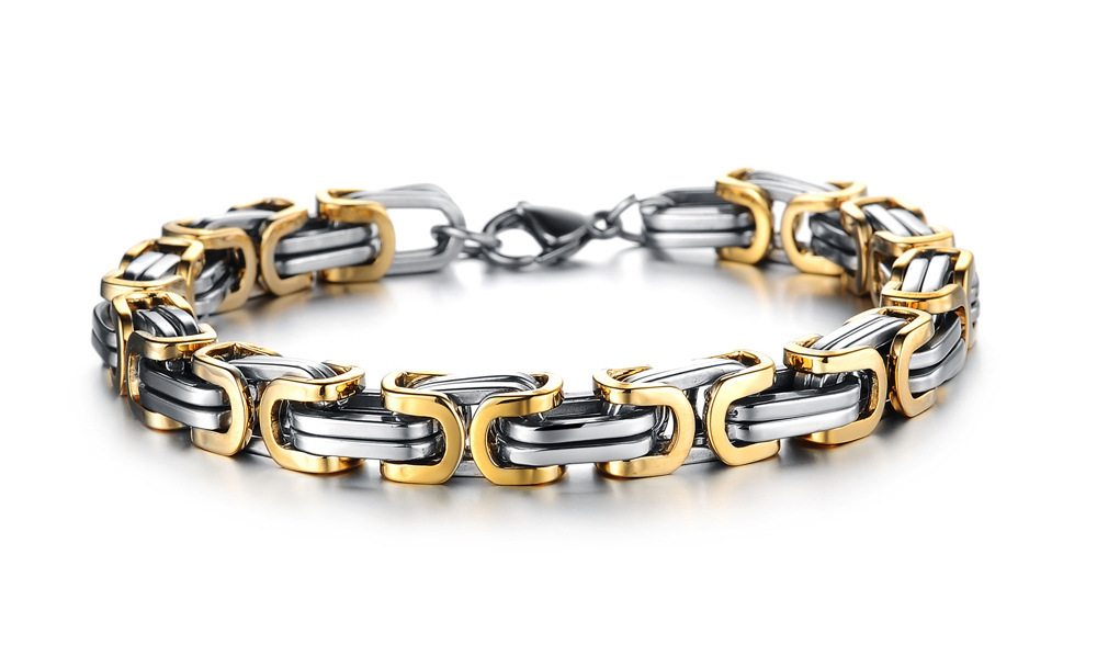 Einfacher Stil Geometrisch Titan Stahl Überzug Armbänder Halskette display picture 1
