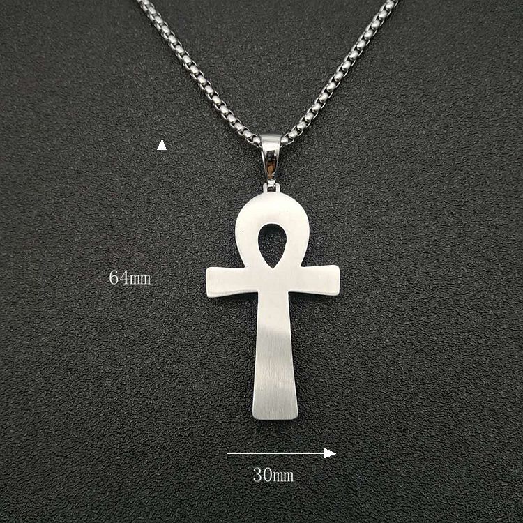 20g Weight Artificial Diamond Inlay Material Charms, Necklace Classification Hip-hop Cross Stainless Steel Inlay Artificial Diamond Unisex Charms Necklace