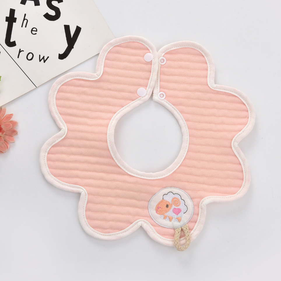 口水巾棉质婴儿防水围嘴围兜360度可旋转新生宝宝 夏季薄款