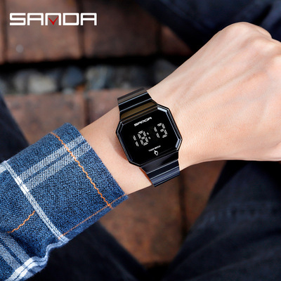 三达男女学生防水情侣手表多功能运动电子表潮流时尚个性夜光手表|ms