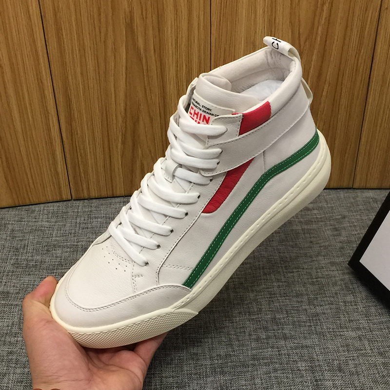 High-top shoes men's 2023 autumn and winter new Korean fashion casual shoes all-match leather white shoes high state board shoes fashion shoes