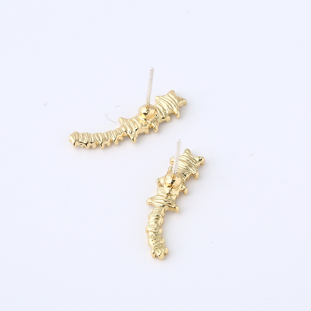 New Earrings S925 Silver Needle Diamond-studded Star Earrings Five-pointed Star Earrings Wholesale Nihaojewelry display picture 4