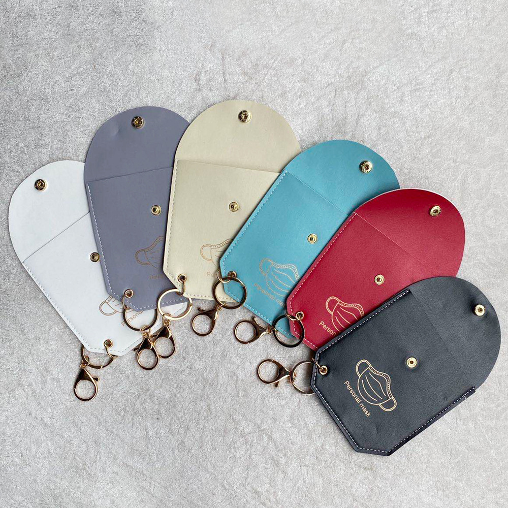 Amazon Explosive money environmental protection PU cortex Mask Storage folder portable Mask Temporary Dust pouch