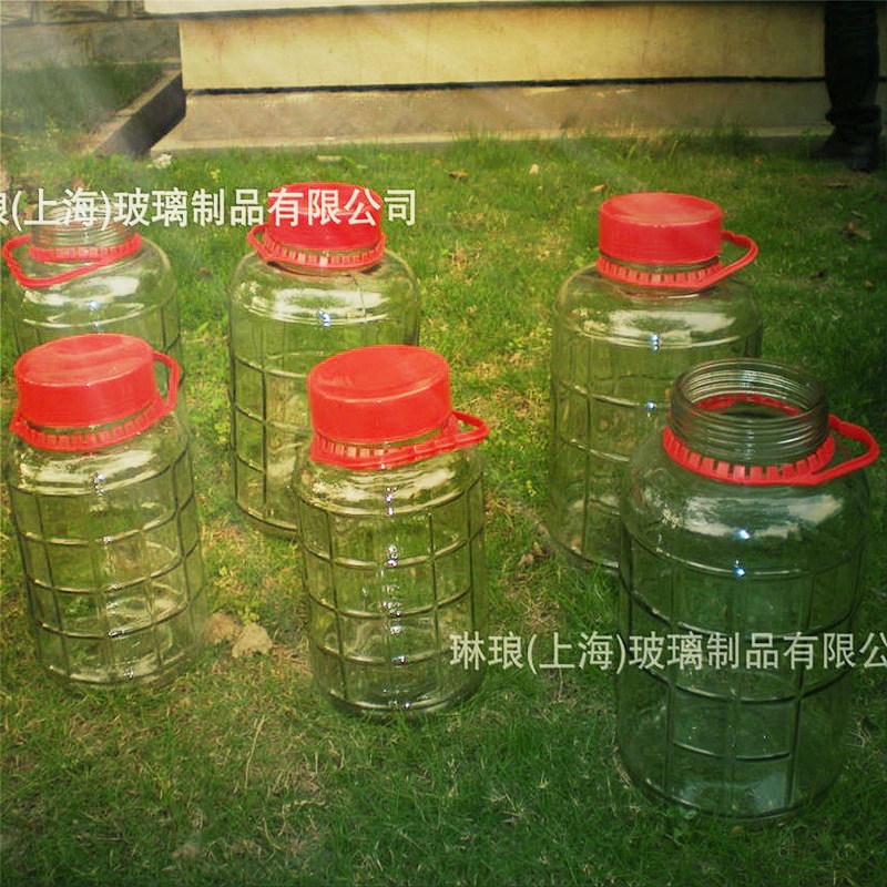 出口5升梅酒玻璃瓶厂家梅酒上海瓶大型酒瓶5L大号果酒