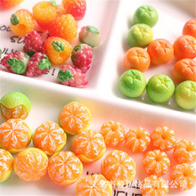 diy饰品配件仿真立体水果橘子 创意耳环钥匙扣手工材料 手机配件