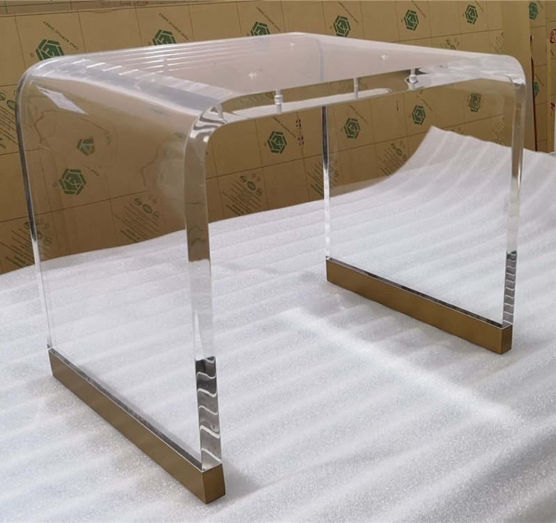 亚克力厂家定制 透明创意家具 亚克力透明凳子 品牌专卖店换鞋凳